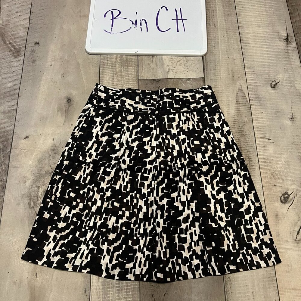 Ann Taylor brown and black pattern Midi Skirt Size 00p